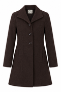 Amichi Chocolate Brown Coat, front view