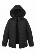 Black Puffer Jacket – Front