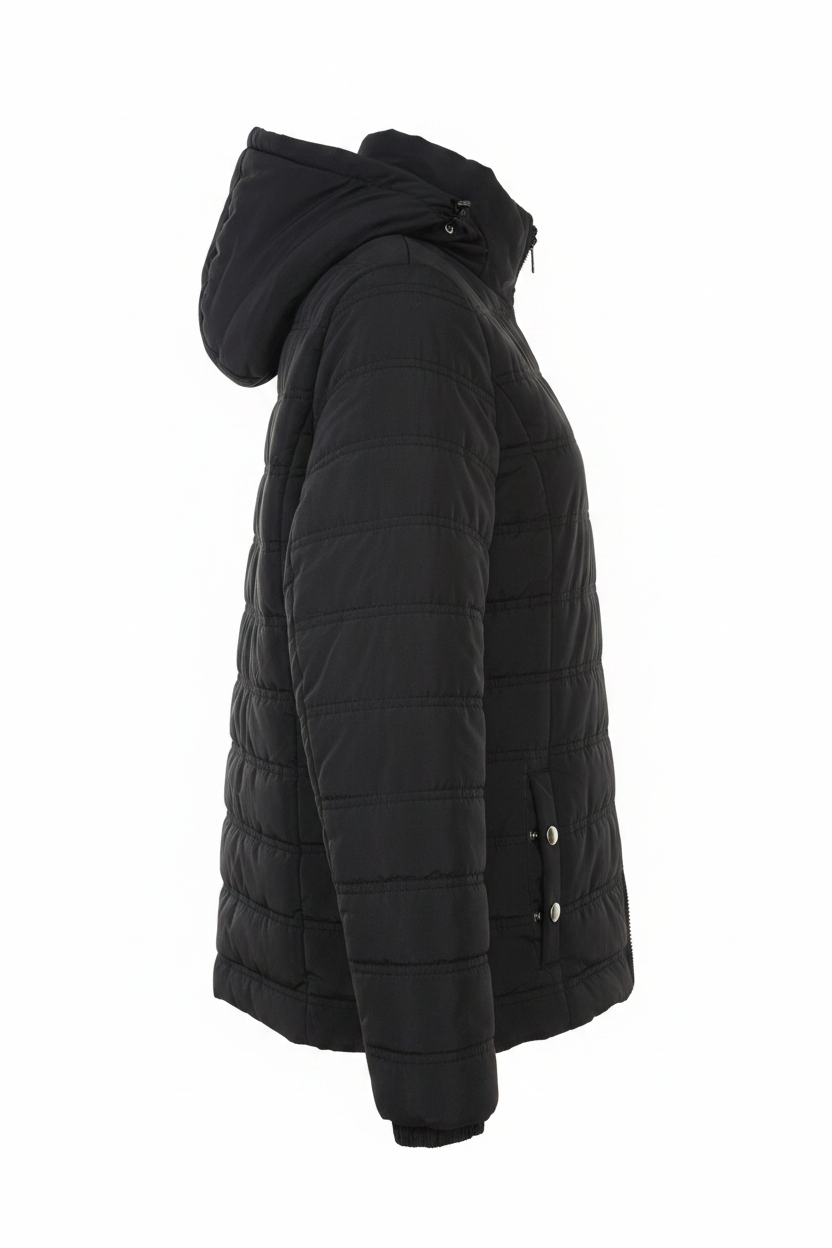 Black Puffer Jacket – Right Side