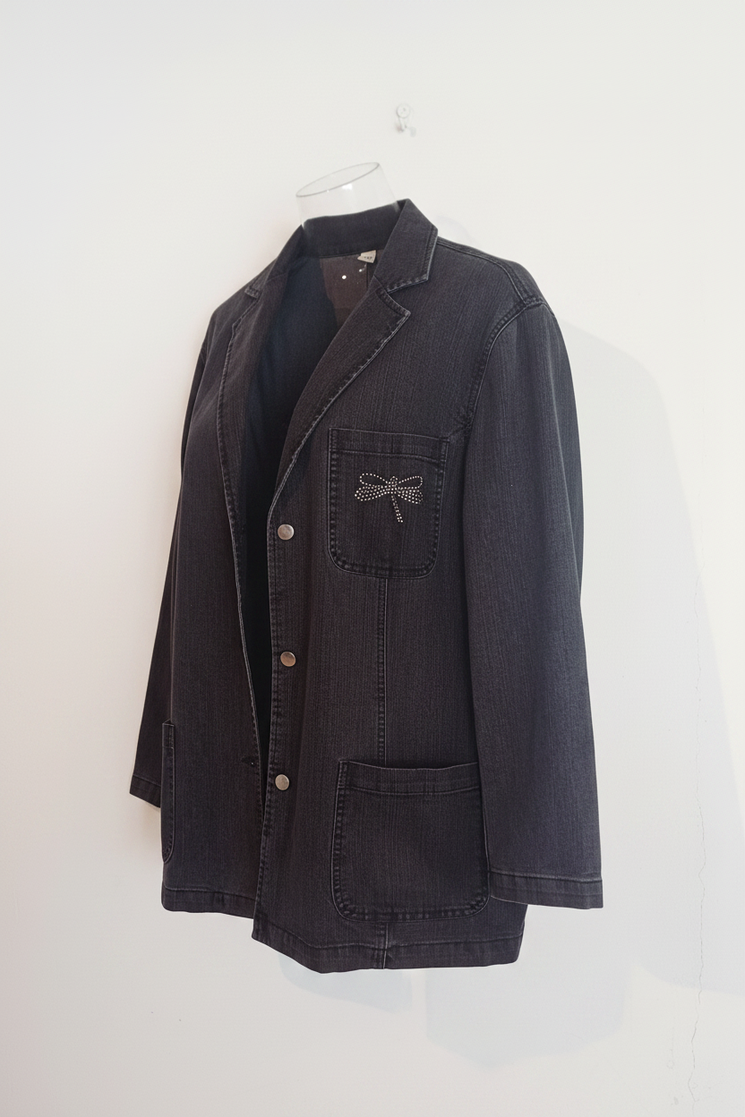 Butterfly Denim Jacket – 3/4 Front