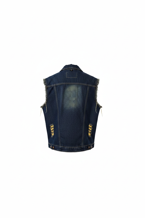 Cut Off Denim Jacket – Back