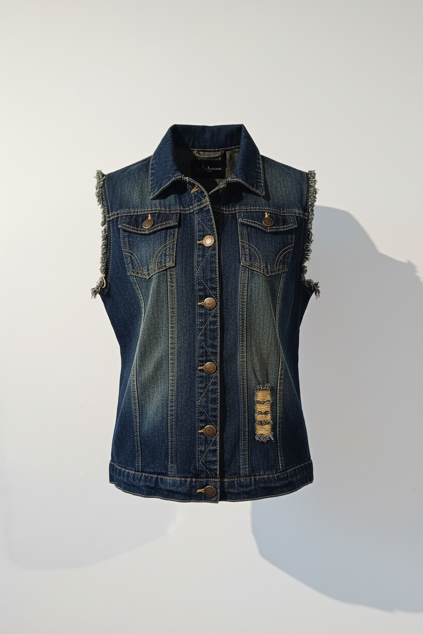 Cut Off Denim Jacket – Front