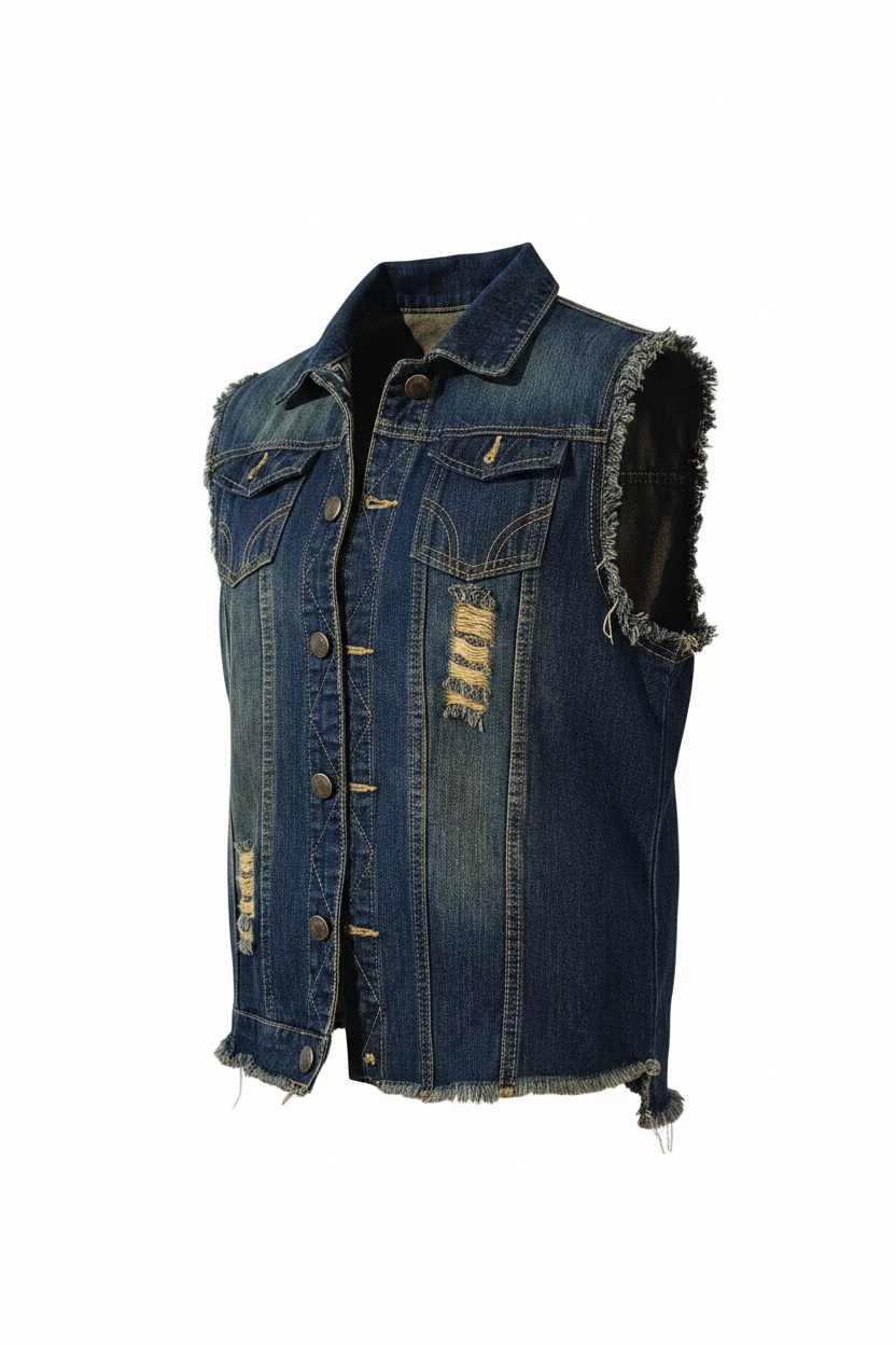 Cut Off Denim Jacket – Three-Quarter