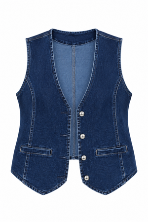 Dark Wash Denim Waistcoat