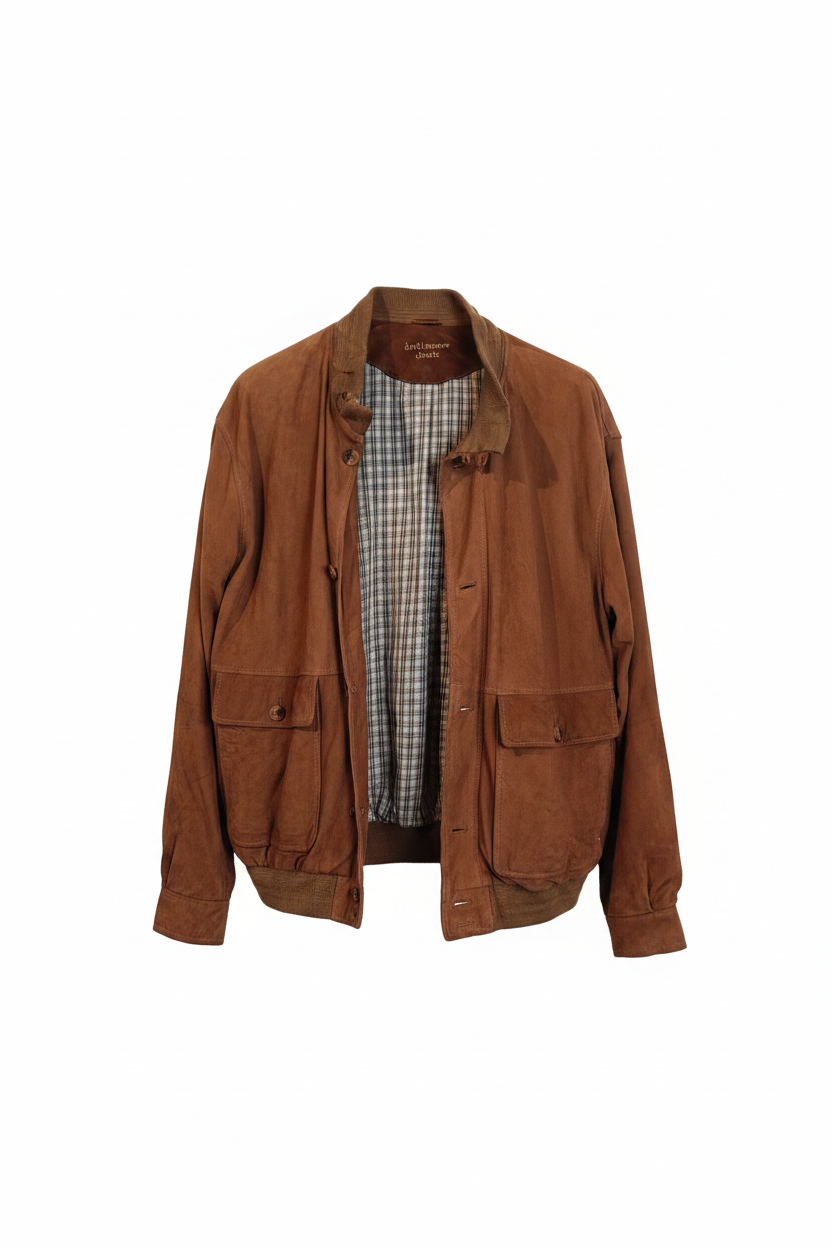David Moore Classic Suede Jacket – Front