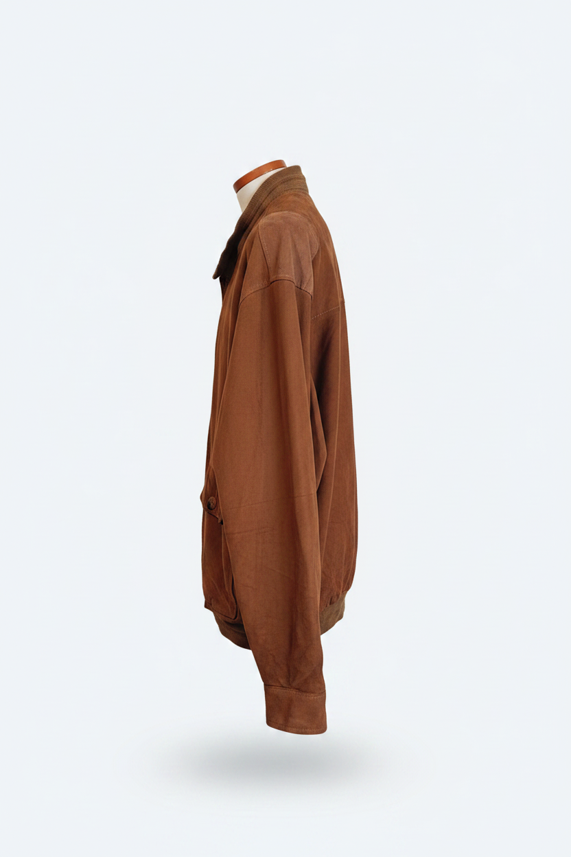 David Moore Classic Suede Jacket – Side Profile