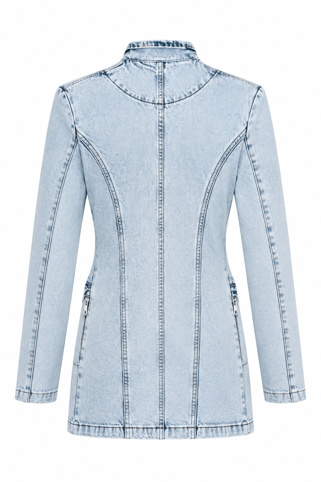 Denim Blazer Jacket – Back