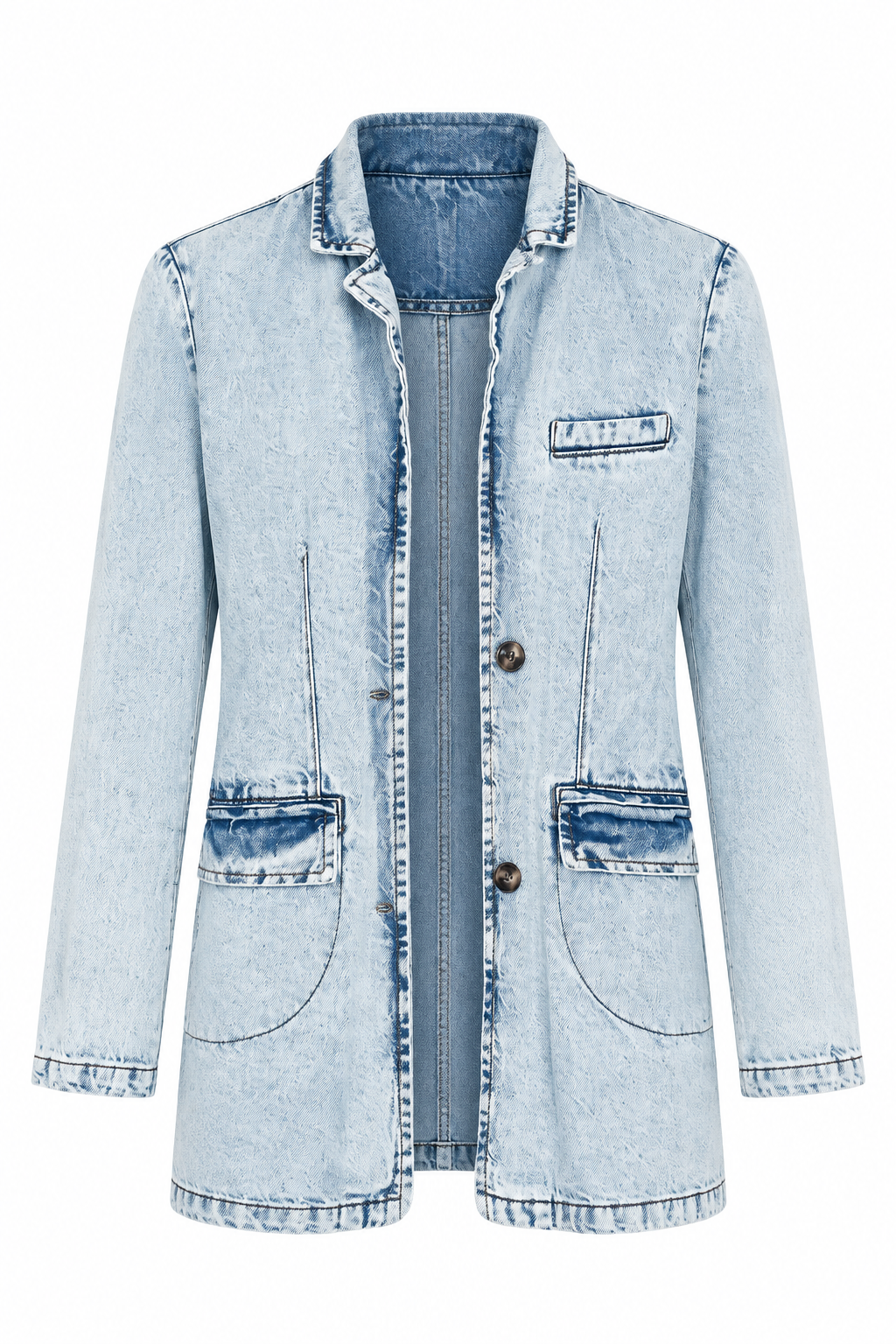 Denim Blazer Jacket – Front
