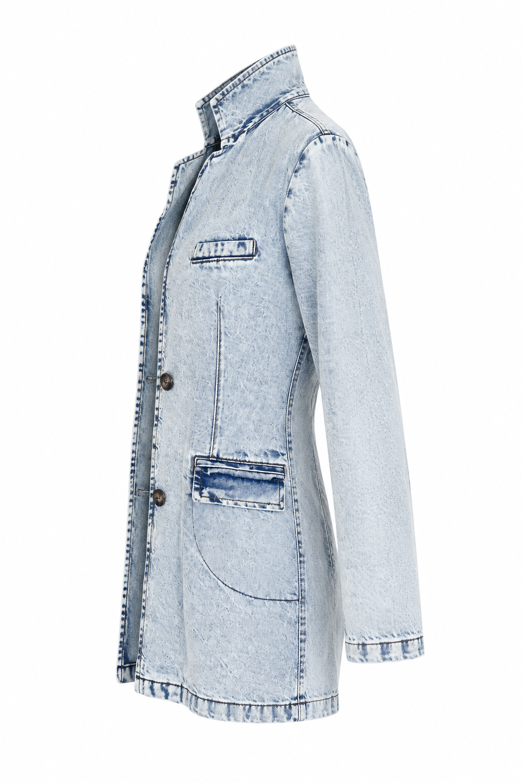 Denim Blazer Jacket – Right Side
