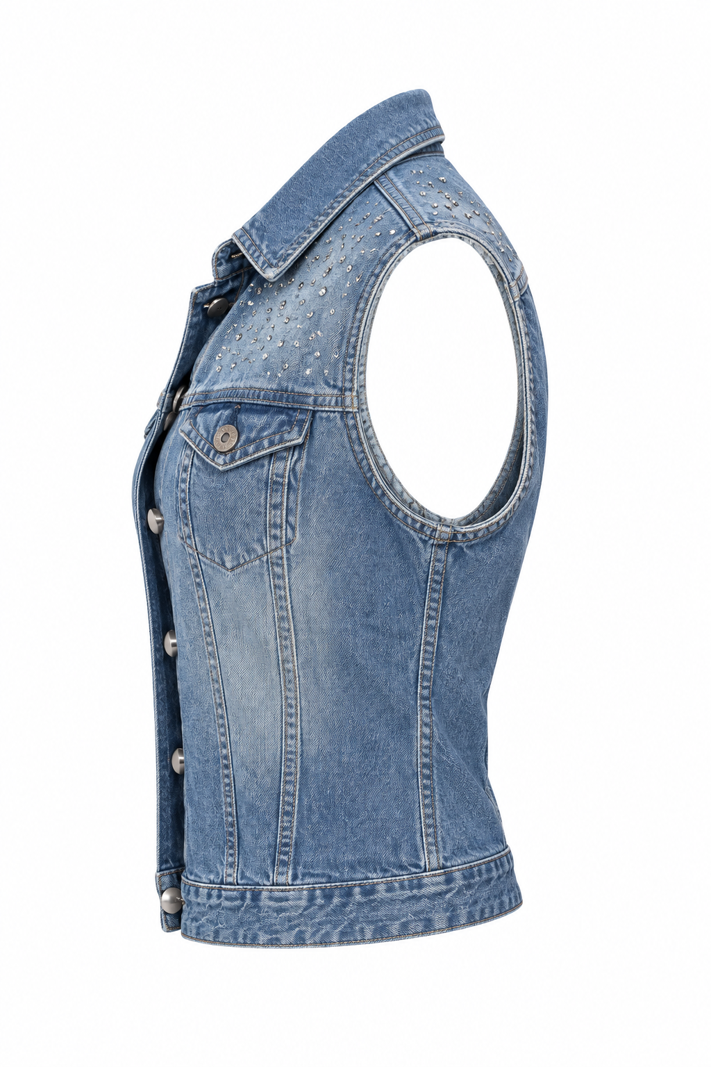 &Denim Vest – Left Side