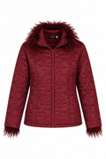Extreme Maroon Puffer Jacket, front view