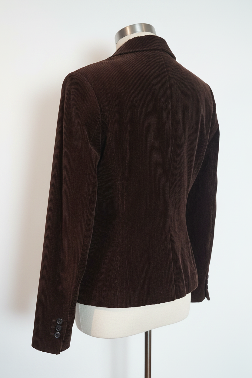 H&M Corduroy Jacket Three-Quarter Back