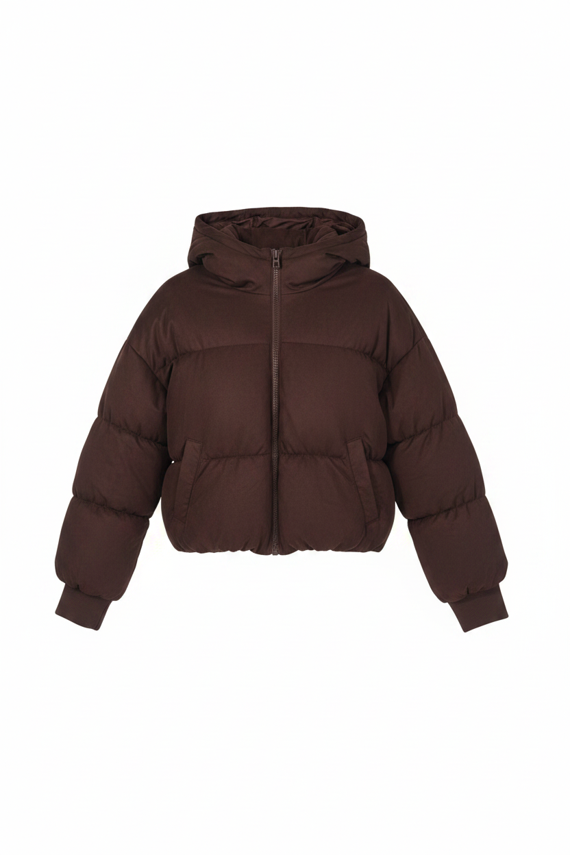 H&M Divided Puffer Crop – Front
