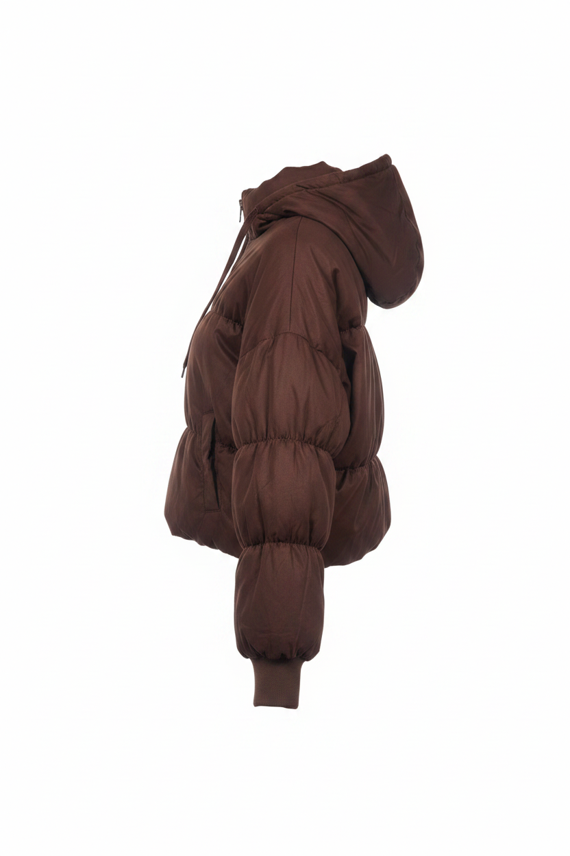 H&M Divided Puffer Crop – Side Profile