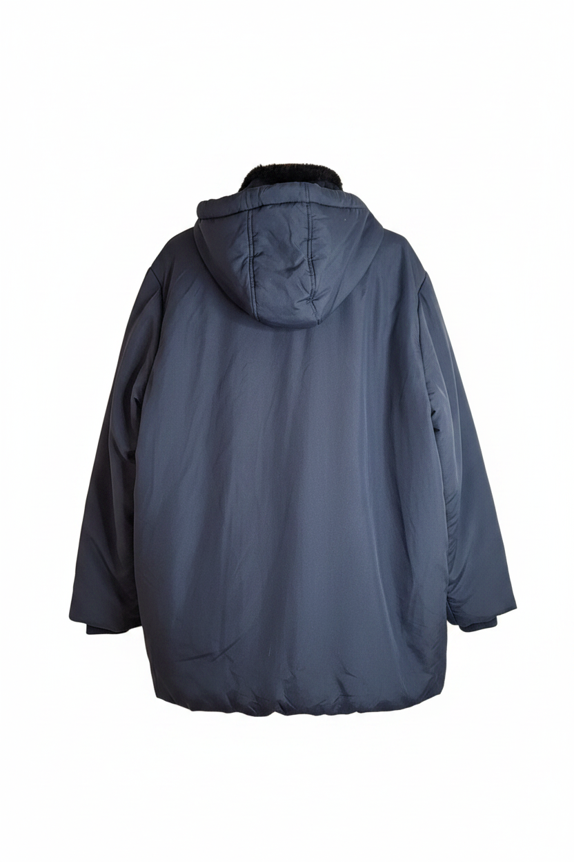 Navy Quilted Jacket – Back