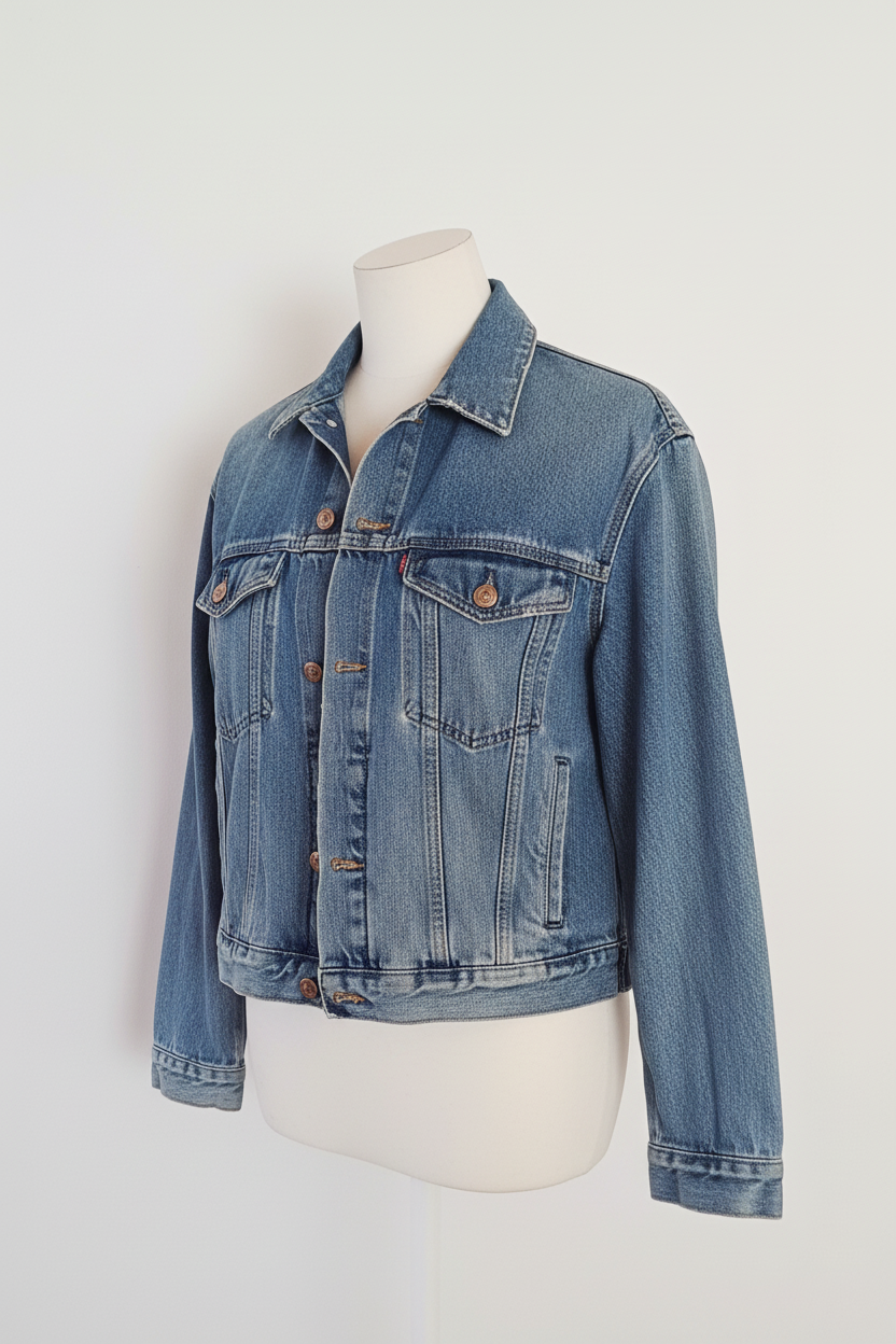 Zara Denim — Front 3/4 Ghost Mannequin